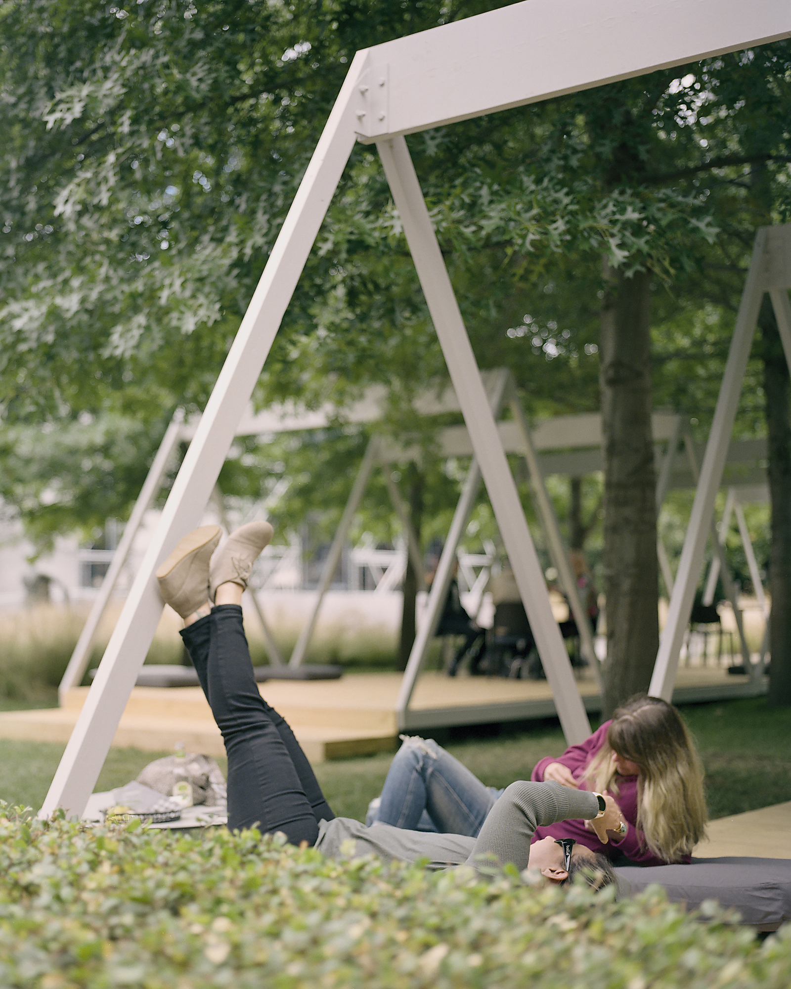Interior photograph of NGV Triennial 2020 Outdoor Pavilions by Rory Gardiner